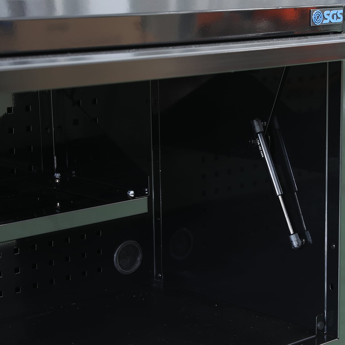 SGS 72in Hutch Top Cabinet - Black